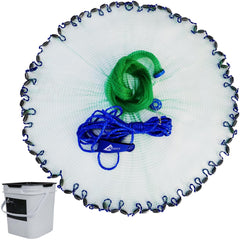 Drasry cast net ready-to-use water shows fast bait catching potential.
