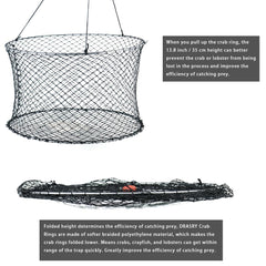 Drasry crab ring trap package contents include floats and ropes.