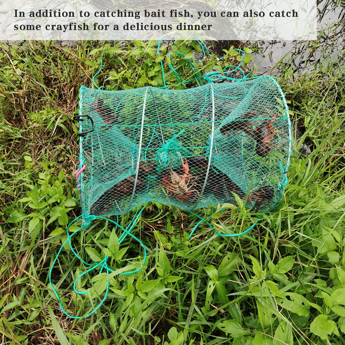 Includes rope, trap bag, and bait bag accessories