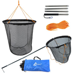 Drasry foldable pier net hoop—lightweight aluminum frame for easy storage during pier fishing.