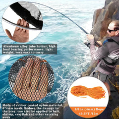 Drasry four-rod assembly—adjustable length for versatile reach on bridges or docks.