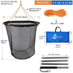 Drasry rubber-coated basket—fish-friendly contact reduces snags on shore catches.