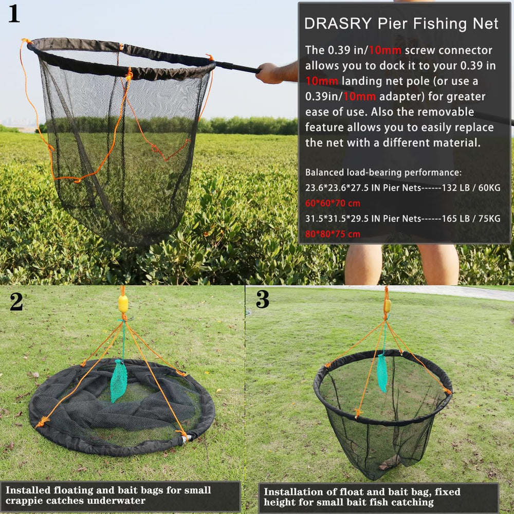 Drasry rubber-coated mesh emphasizes fish-friendly handling and reduced snags