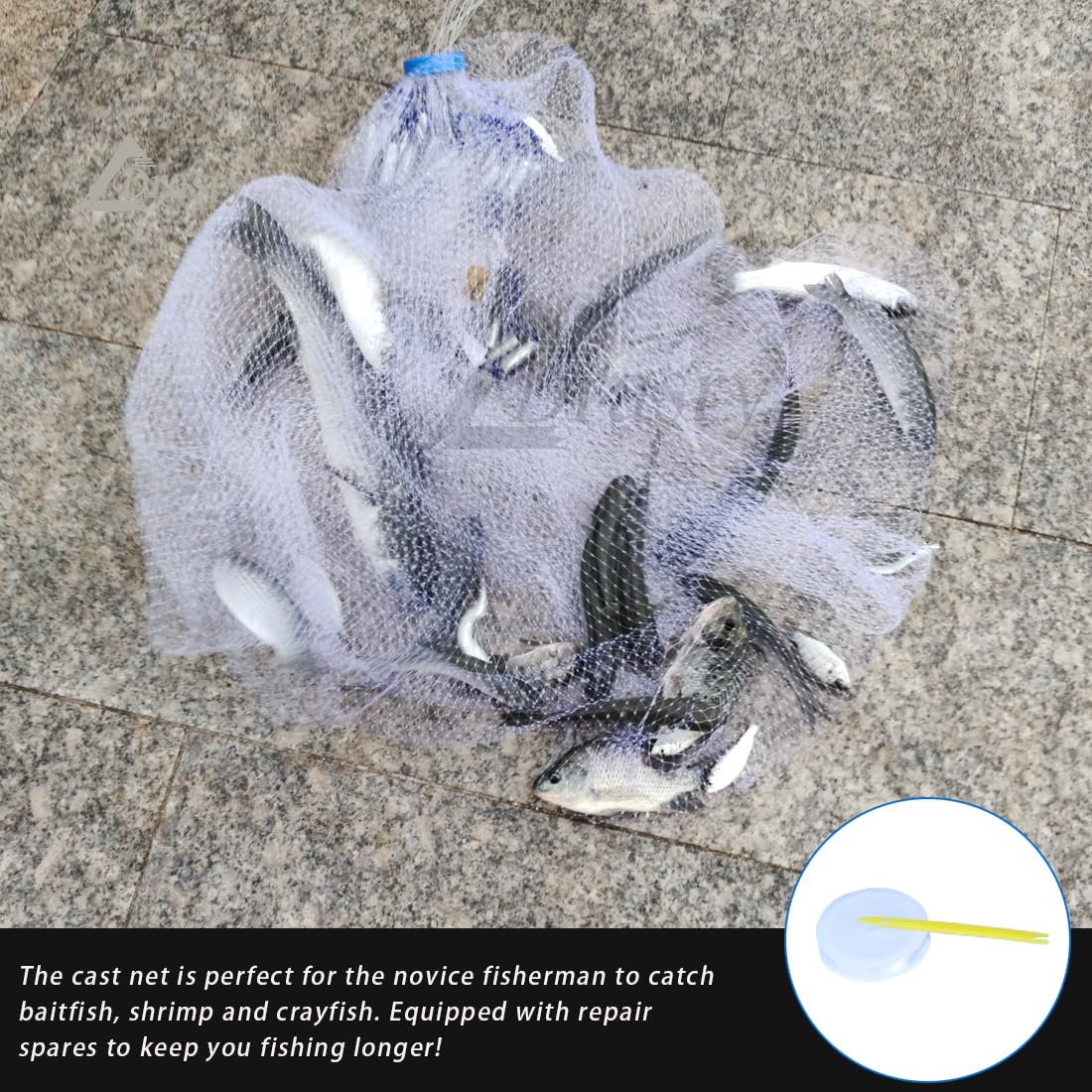Drasry 3/8 inch mesh net catches live bait types with efficiency