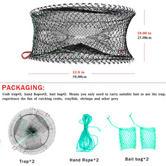 Drasry crab trap flat-bottom design enhances underwater stability.
