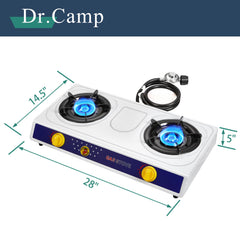 Dr.Camp 2 Burner Stove CSA-regulated safety for reliable use.
