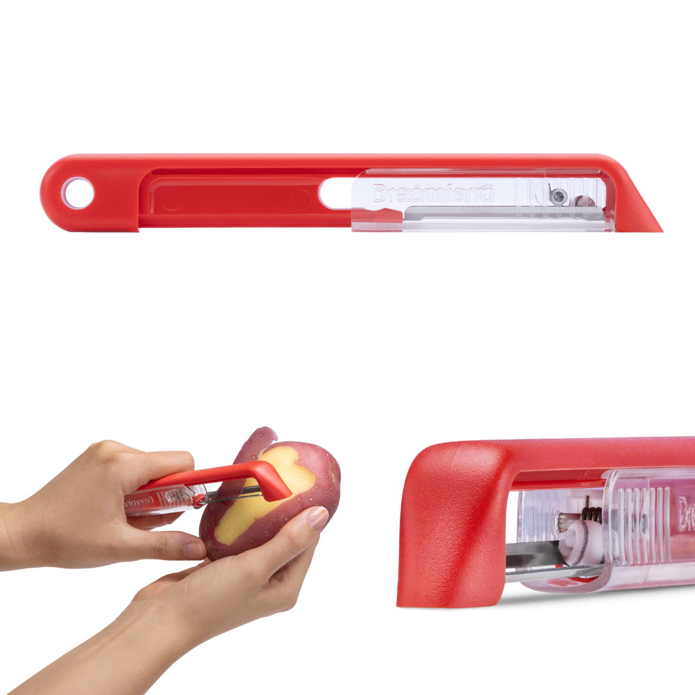 Dreamfarm Sharple durable, rust-resistant blade that cleans easily after dishwashing.
