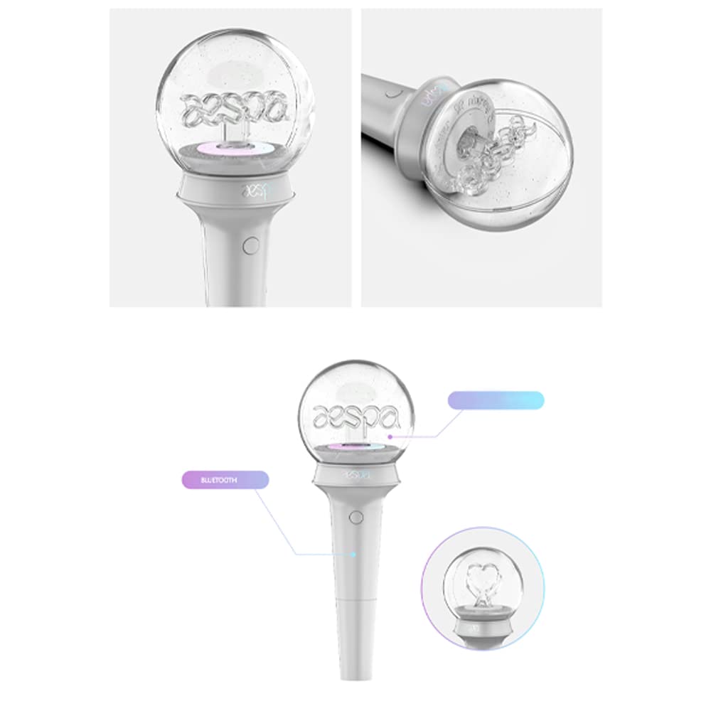 Dreamus AESPA light stick illuminated glow enhances visibility during performances.