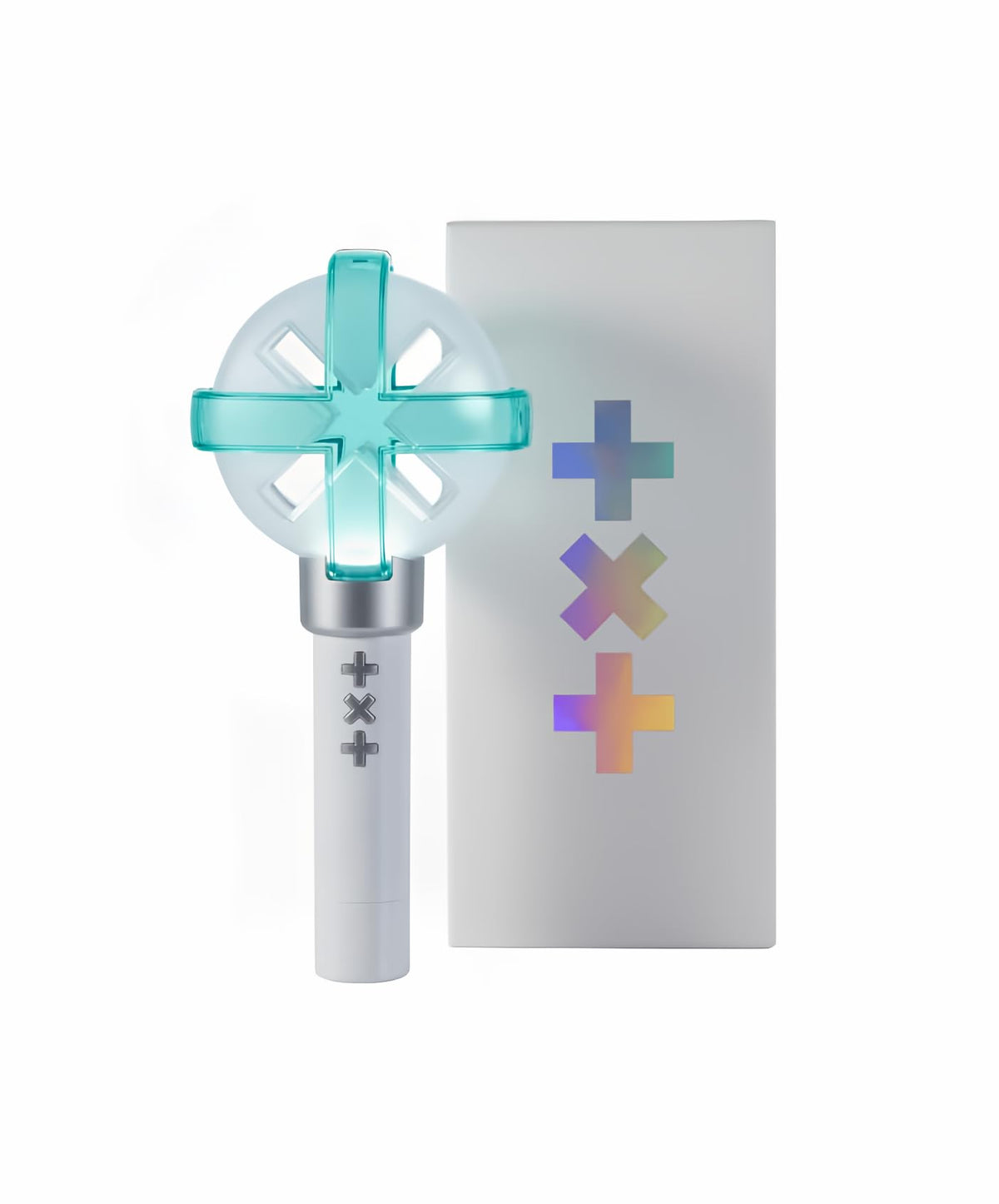 DREAMUS TXT Light Stick Ver 2 front view glows with concert-night aesthetics.