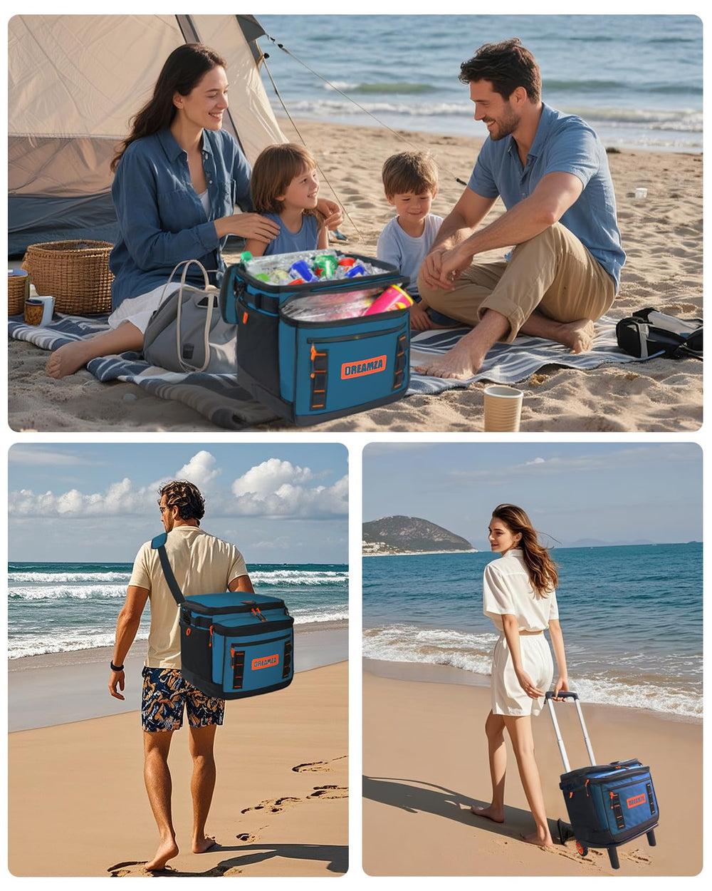 Dreamza detachable cart with locking mechanism stays secure during transport.