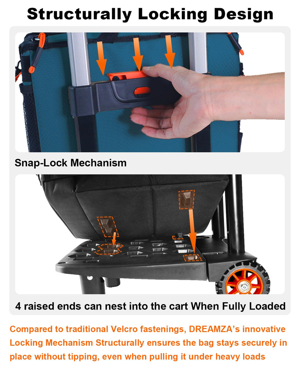 Dreamza cooler opened to reveal ample interior and easy access.