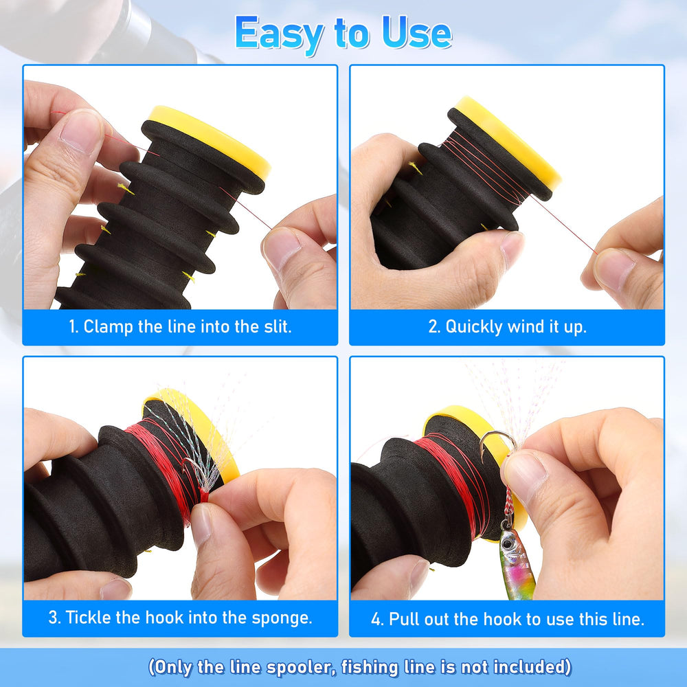Hook keeper and sponge end on the Dreyoo leader storage