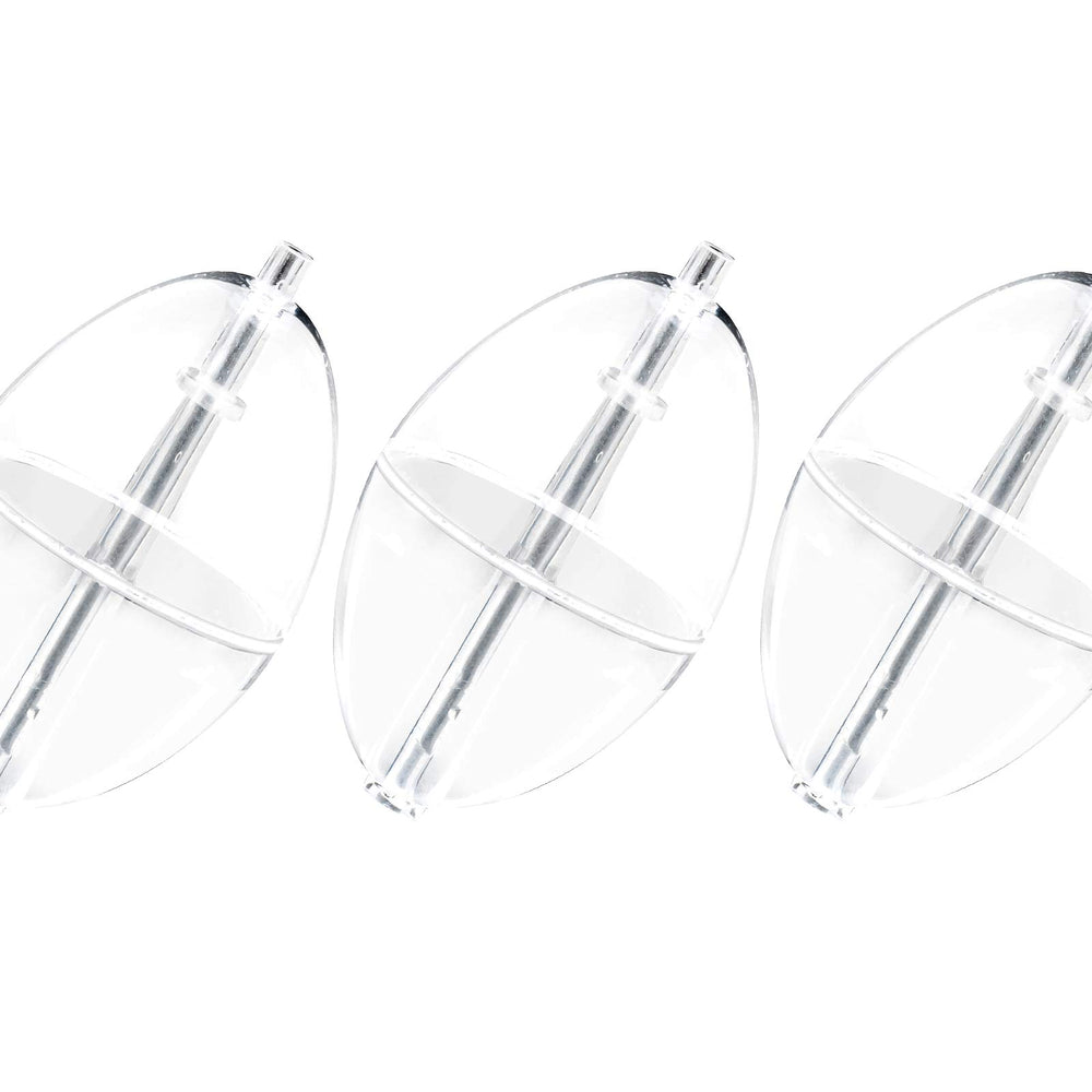 Dr.Fish 10 pack transparent oval slip cast floats for fly fishing