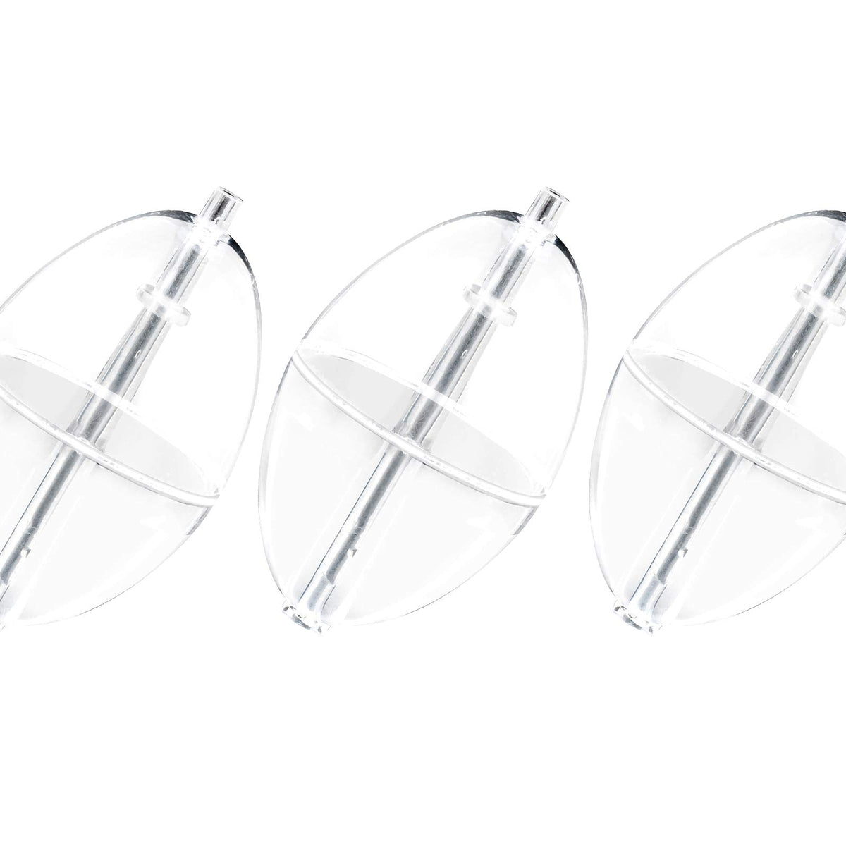 Dr.Fish 10 pack transparent oval slip cast floats for fly fishing