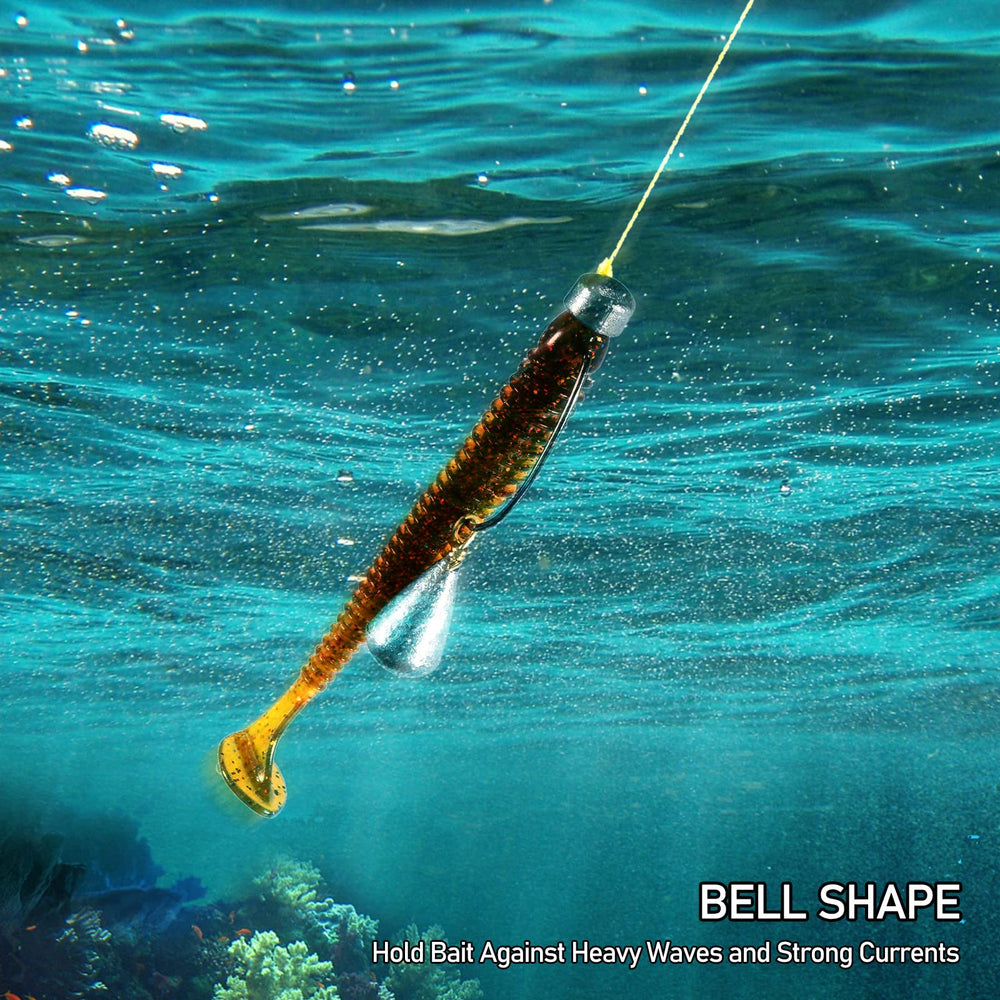 Dr.Fish 360-rotation sinker 1oz keeps your bait aligned against currents.