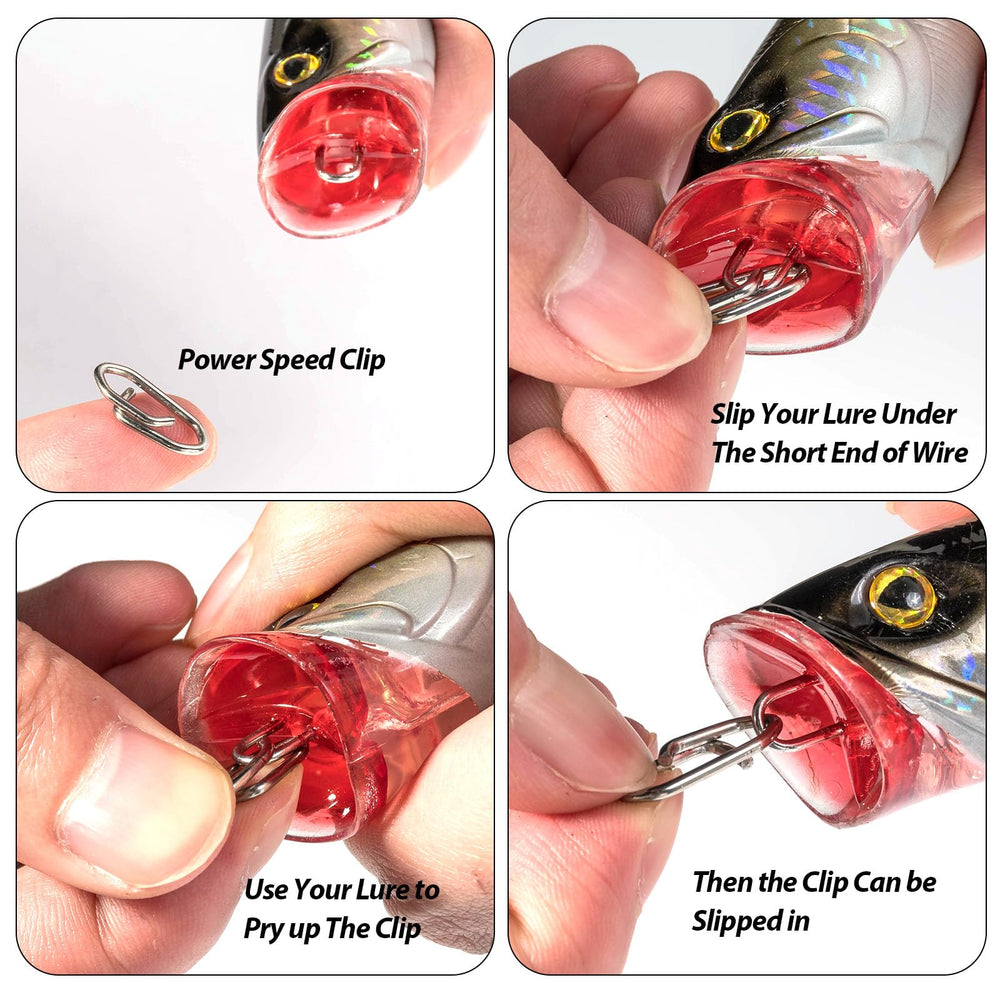 Speed clip with compact paper-clip profile