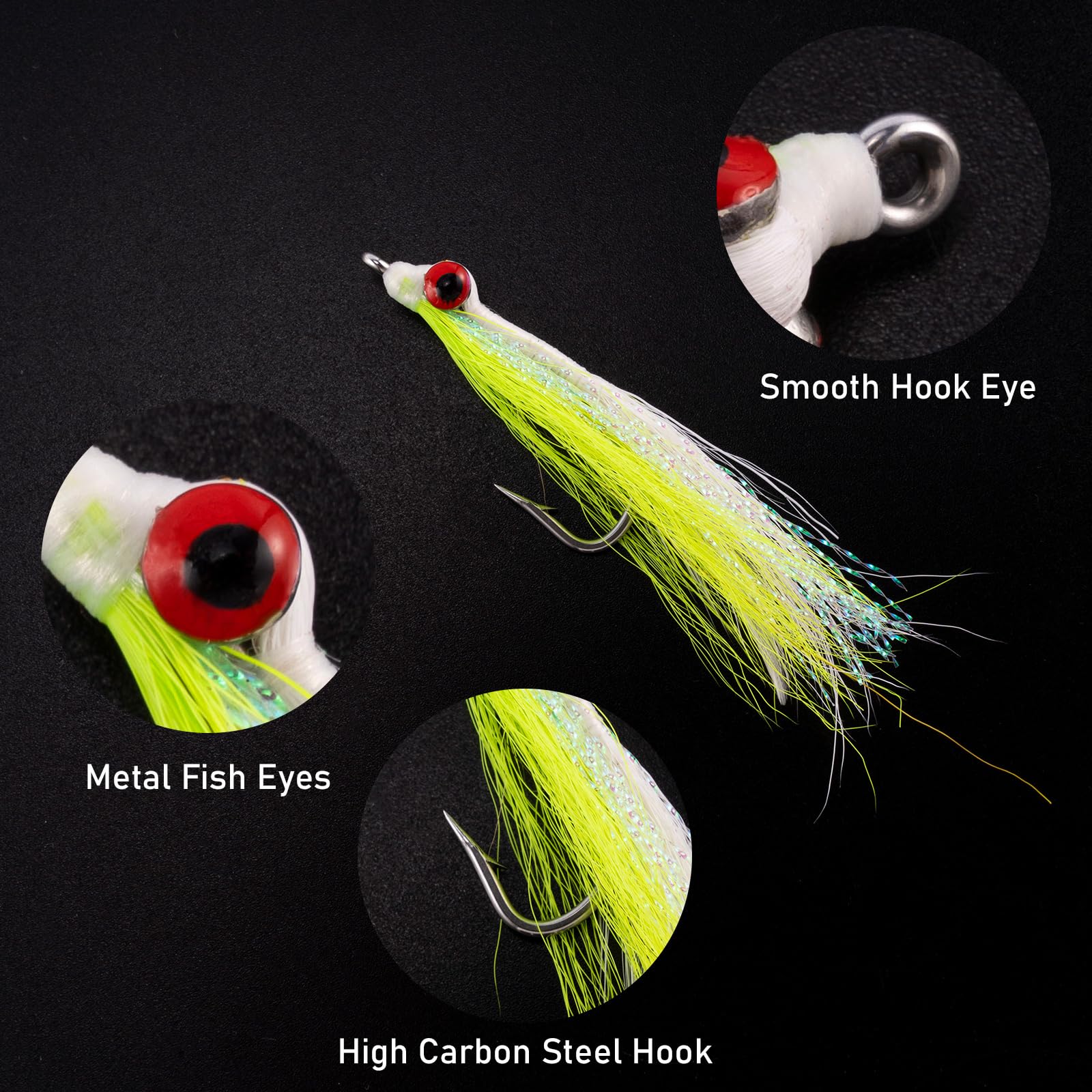 Clouser Minnow fly in saltwater fishing setting