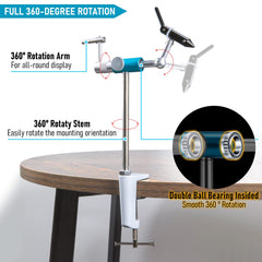 Aluminum rotary fly tying vise