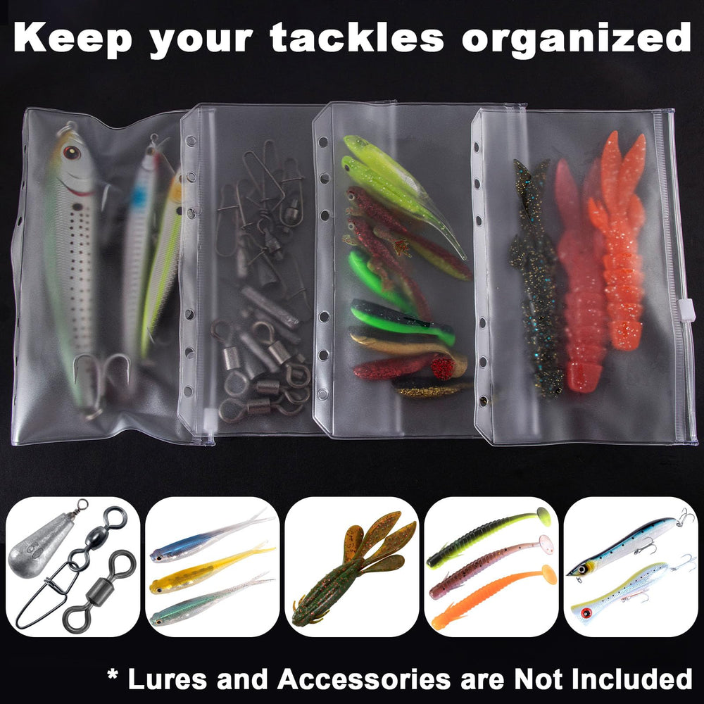 Dr.Fish Bait Binder Bags A6 compact travel size for soft and hard baits leaders and rigs
