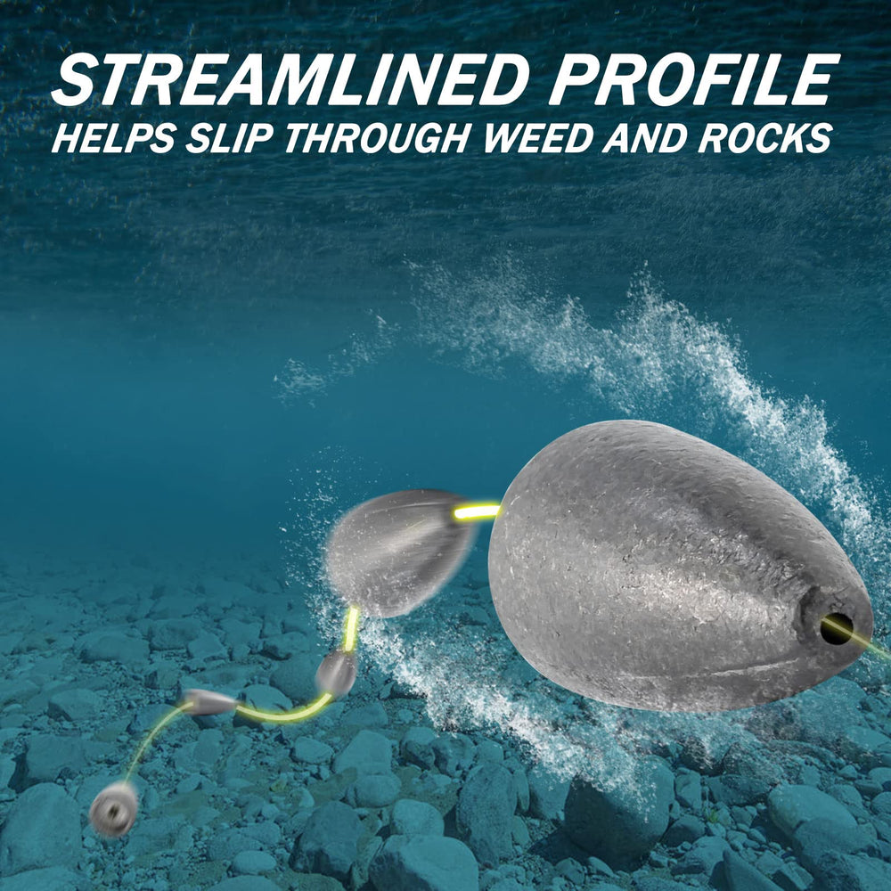 Dr.Fish Carolina-rig bullet sinker for deeper water control