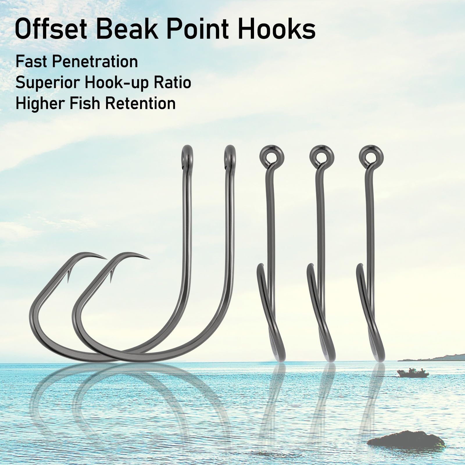 Dr.Fish size range highlights 14 options for different rigs and target species.