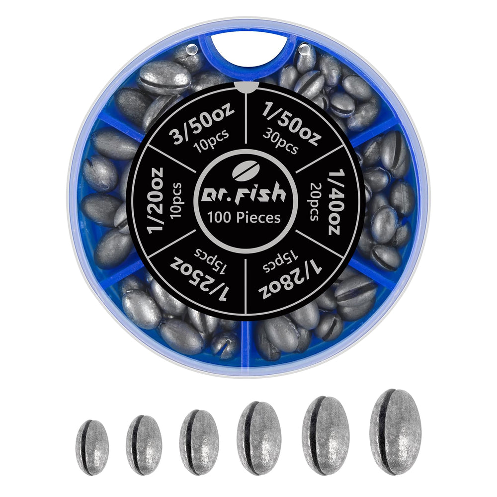 Dr.Fish oval split shot sinkers kit – main image