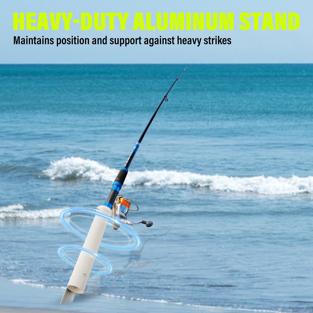 Dr.Fish sand spikes 2-pack for versatile setups on shore days.