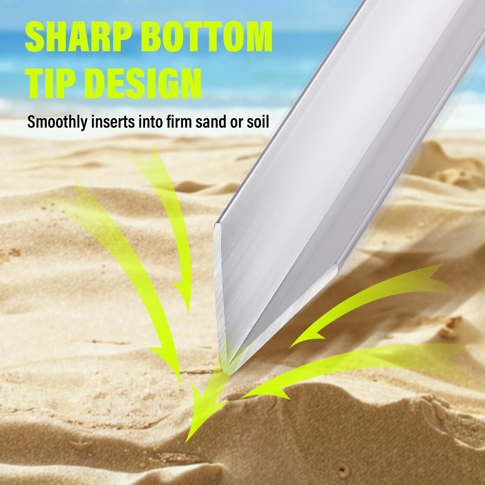 Dr.Fish sand spikes 42-inch length provide extended reach for long casts.