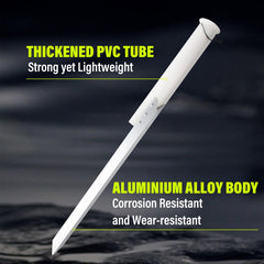 Dr.Fish sand spikes aluminum construction offers rugged durability.