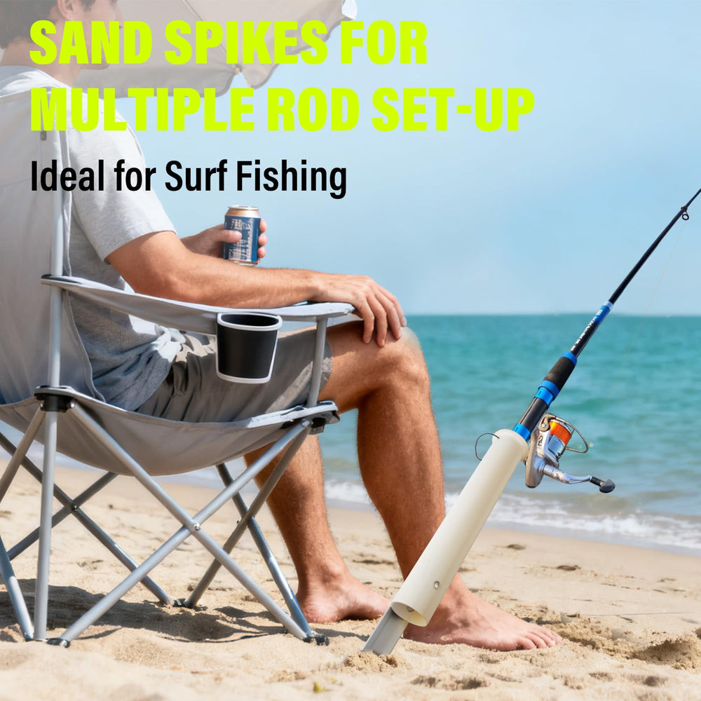 Dr.Fish sand spikes beach-scene setup for river banks and lakes.