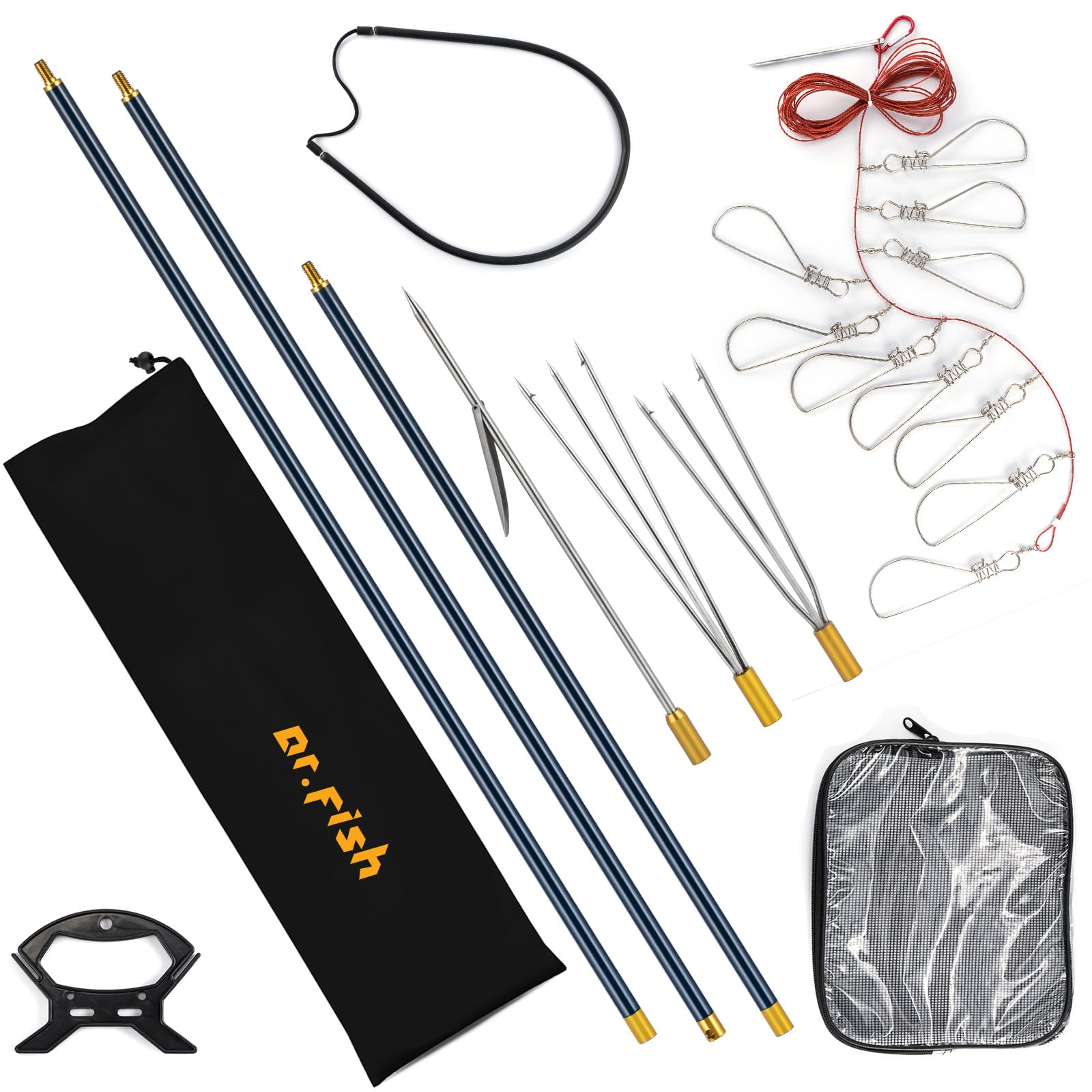 Dr.Fish Spearfishing Kit 6ft 5in fiberglass pole ready for precise underwater targeting.