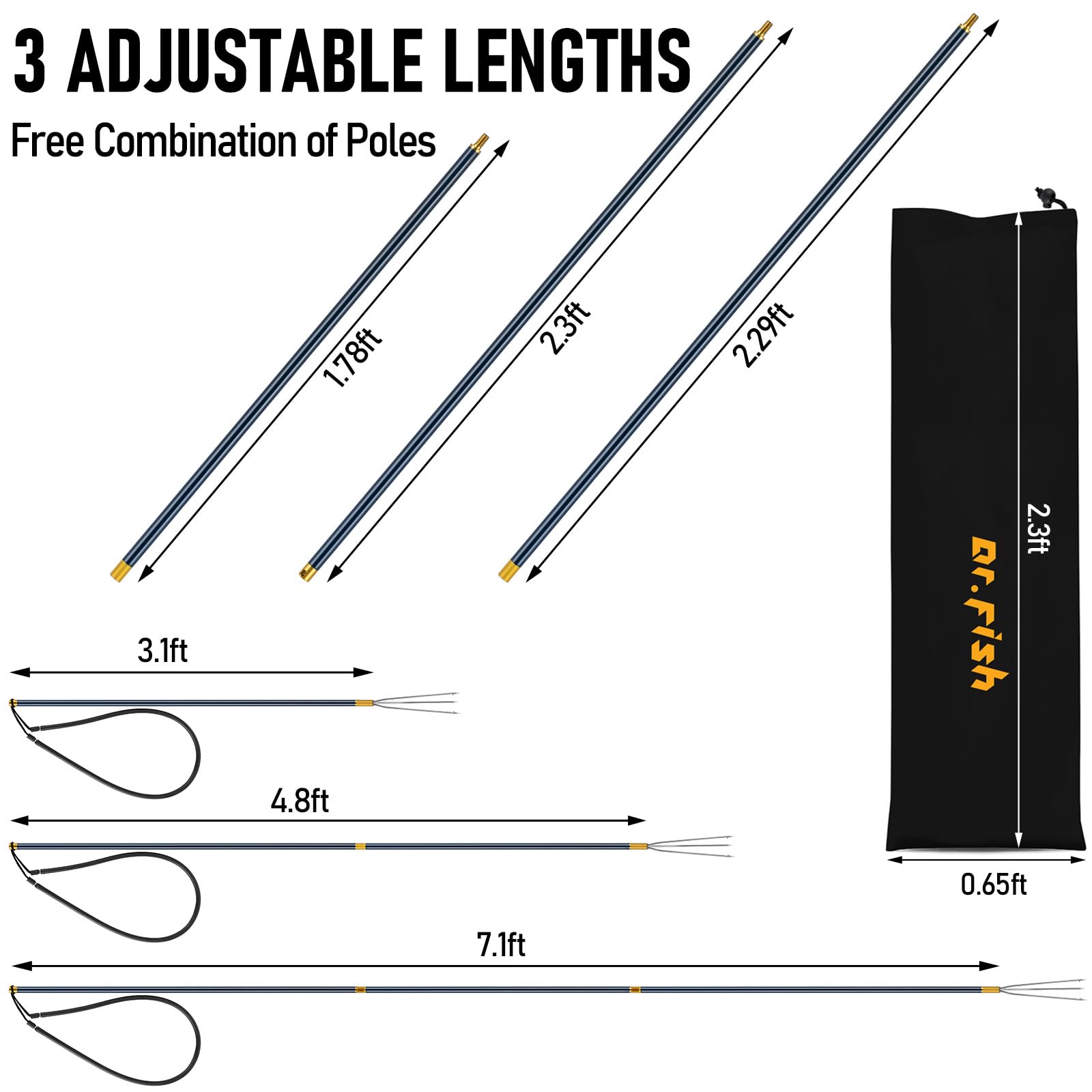 Dr.Fish Spearfishing Kit rubber sling in action improves quick shot efficiency.