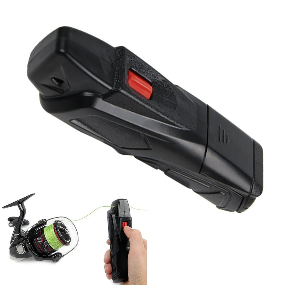 Drhomeam electric high-speed fishing line remover top view shows compact portable design.