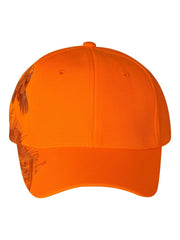DRI Duck Blaze Quail Cap side profile showing curved bill and structured fit.