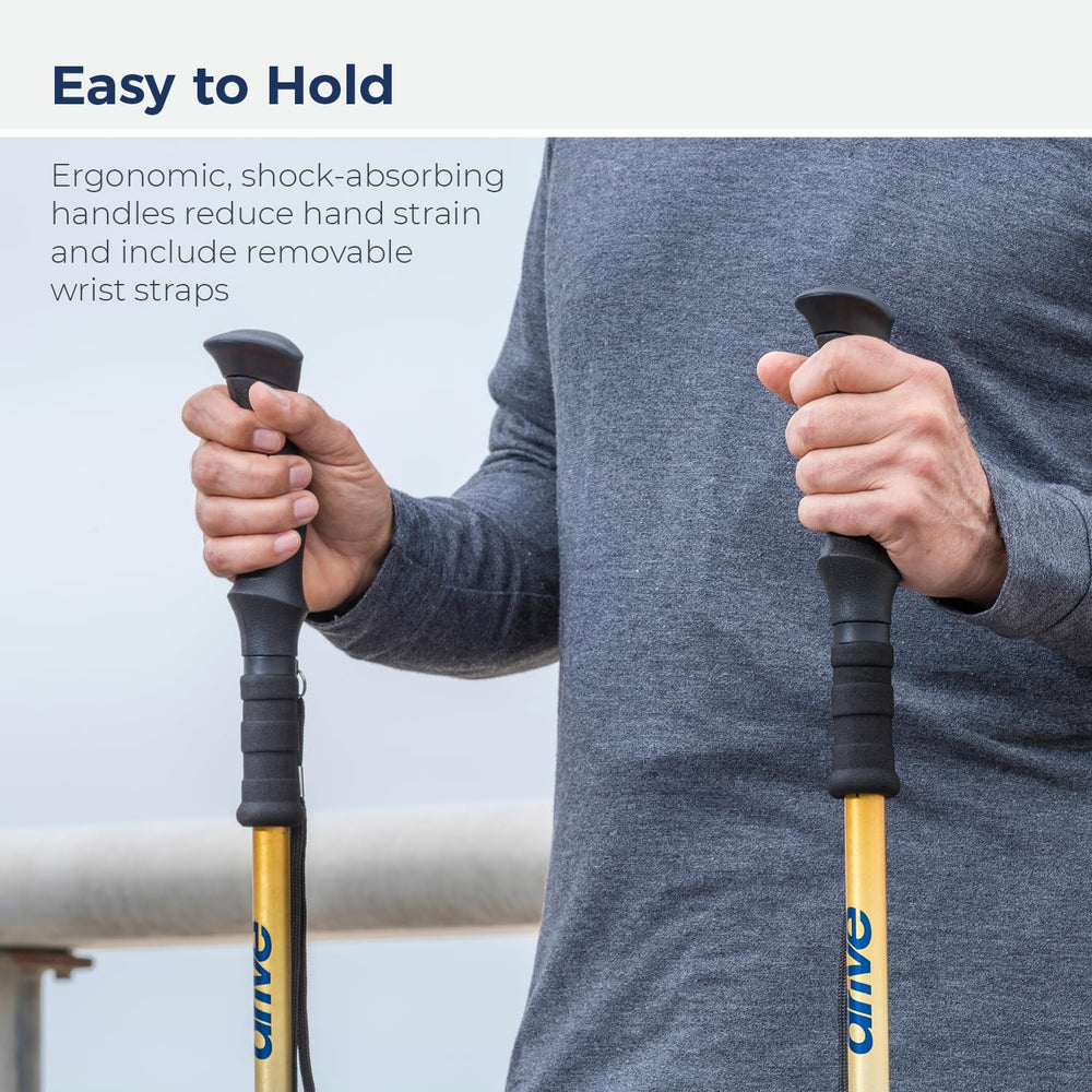 Drive Medical Summit walking poles with secure wrist straps for added security during walks.
