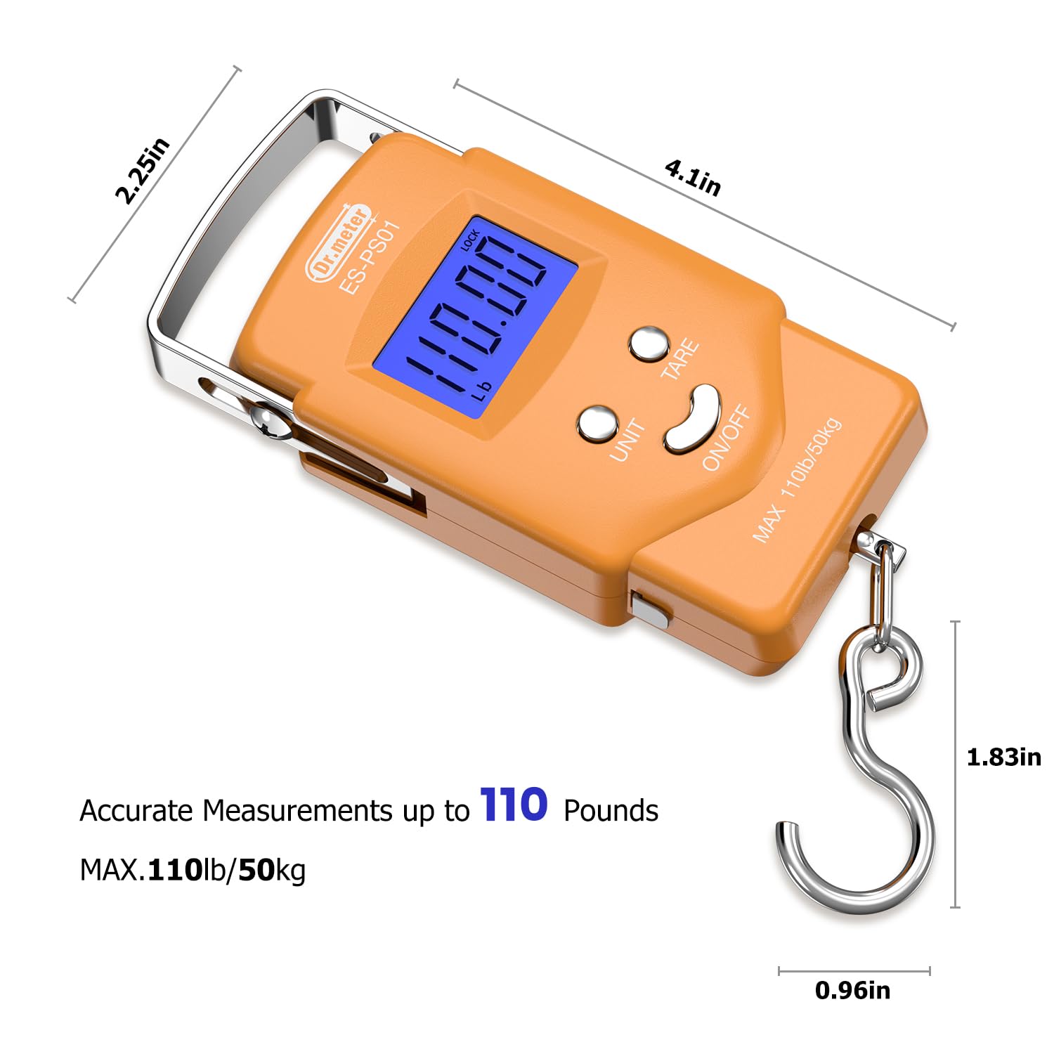 Unit conversion feature of Dr.meter fish scale (lb/oz/kg)