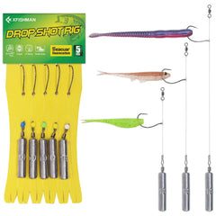 Drop Shot Rig for Bass with hook size 2 and 1/4 oz weight