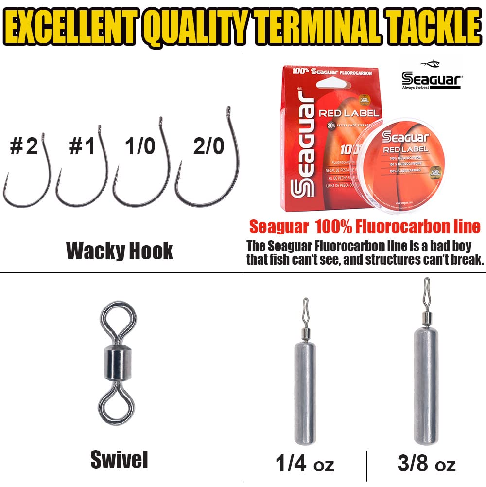 Fluorocarbon line and swivel components for drop shot rig