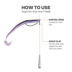 Drop shot weights from 1/8 oz to 1/2 oz
