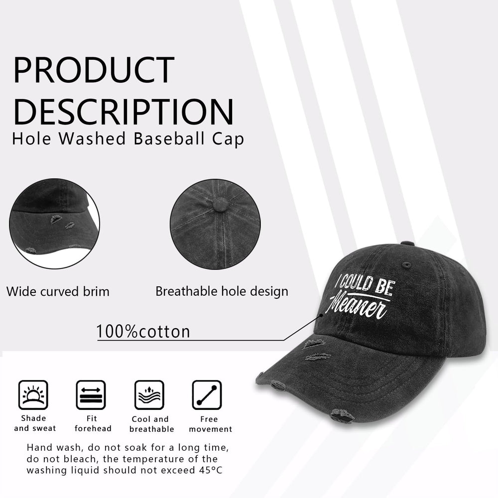 Drouerby I Could Be Meaner Hat worn outdoors for versatile summer use