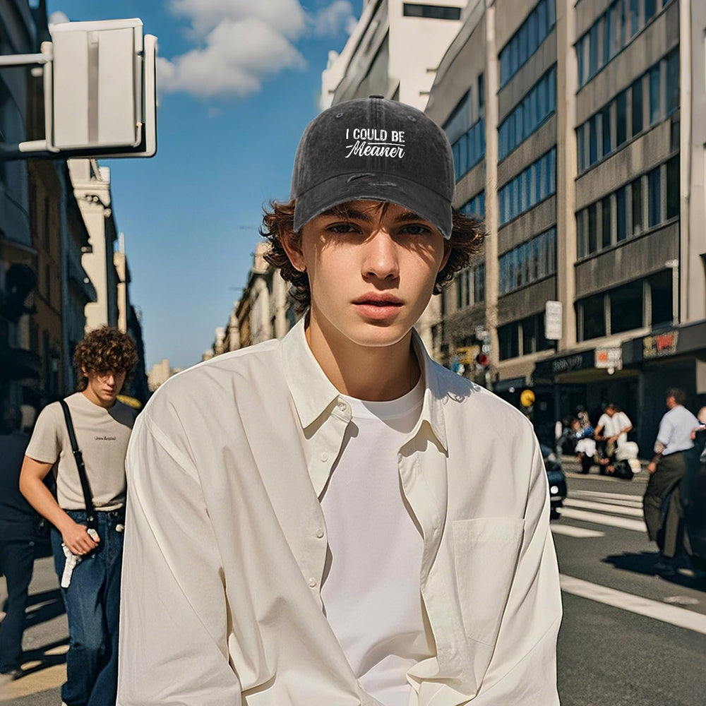 Drouerby I Could Be Meaner Hat adjustable snapback for all-day fit