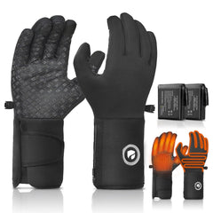 DR.PREPARE heated gloves front view showing slim design for winter warmth