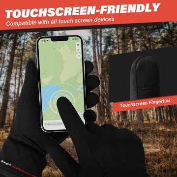 Dr.Warm glove liner touchscreen-ready fingertips enabling device use