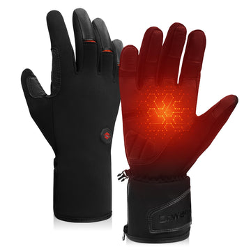 Dr.Warm heated gloves palm coverage shows full-hand warmth for outdoor work.