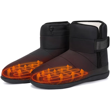 Dr.Warm heated slipper boots forefoot heat delivers rapid warmth for chilly mornings.