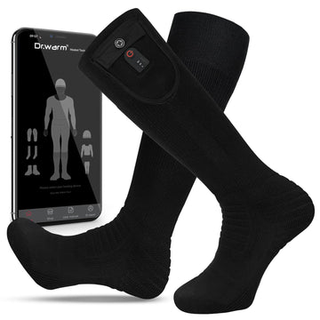 Dr.Warm heated socks with app control for adjustable warmth on the go.