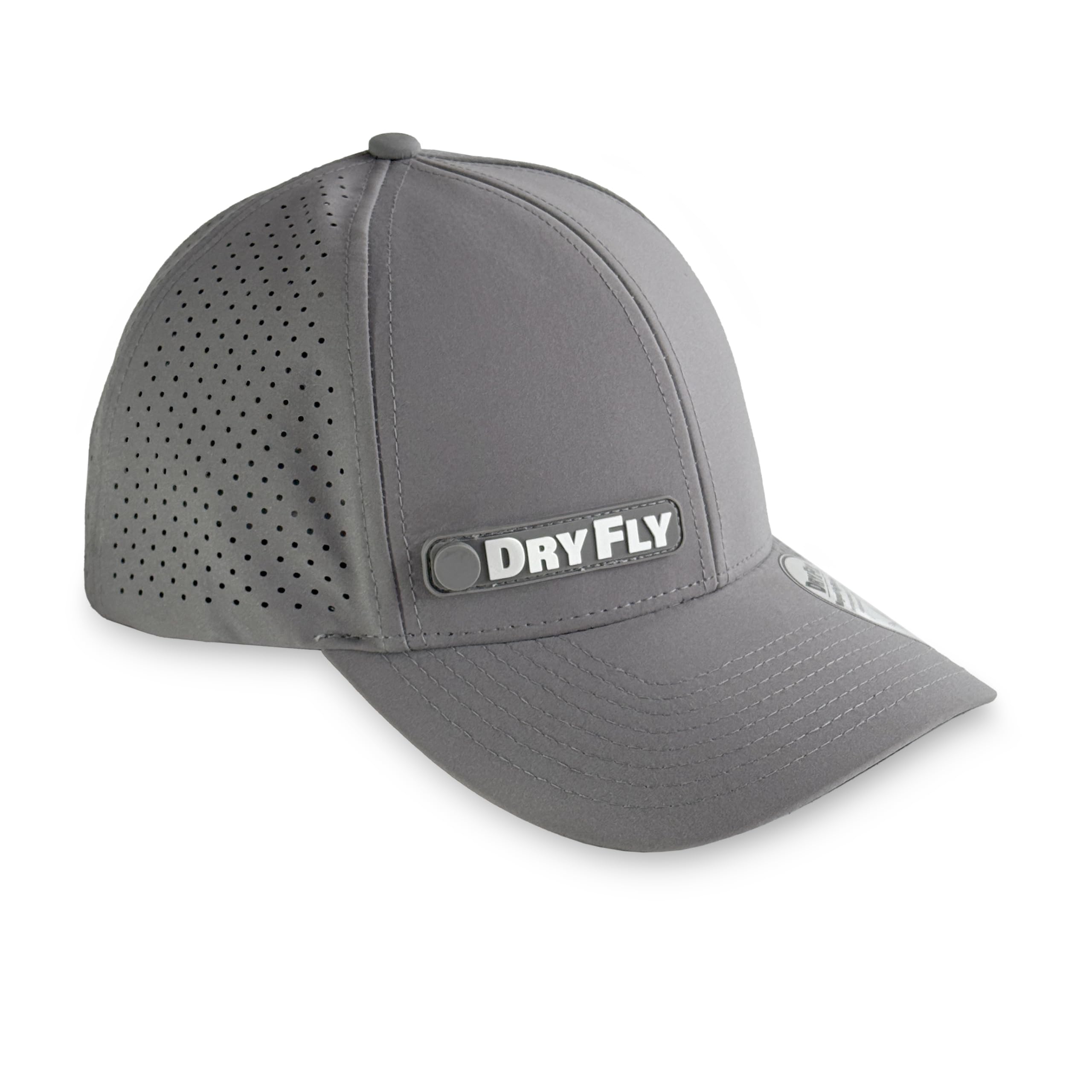 Dry Fly cap front view in Adams Gray