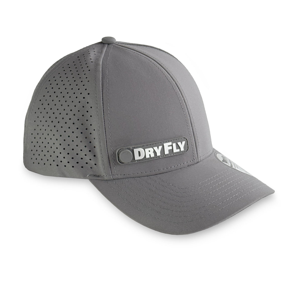 Dry Fly cap front view in Adams Gray