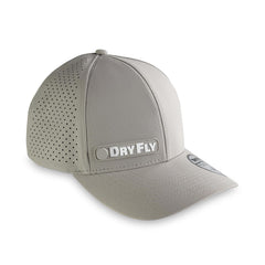 Front view of Dry Fly cap in Light Cahill Cream with curved bill