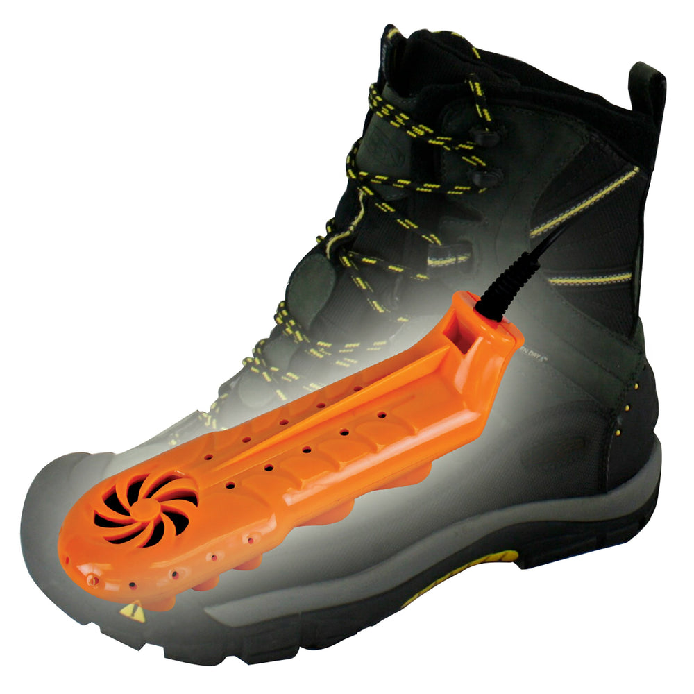 DRYGUY Travel Dry DX in use, ventilating and drying boots quickly.